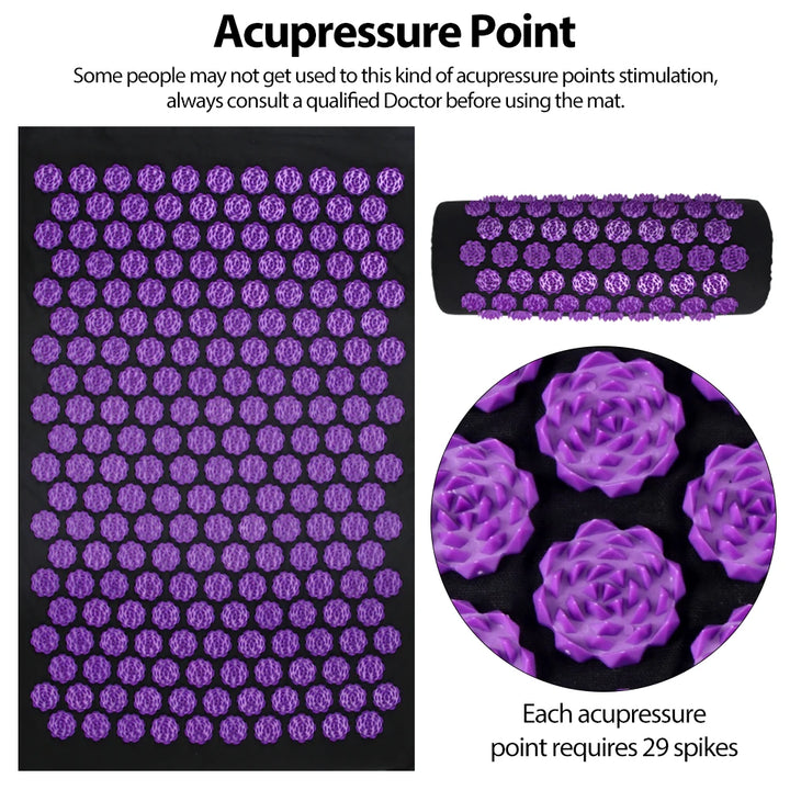 Acupressure Yoga Mat for Body  Massage and Fitness Pilates