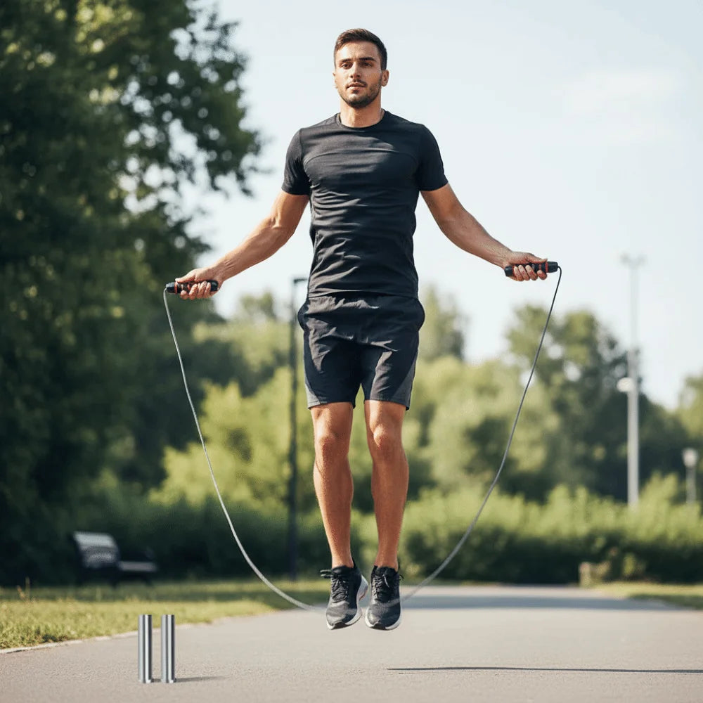 Adjustable Length Jump Rope and Foam Handles