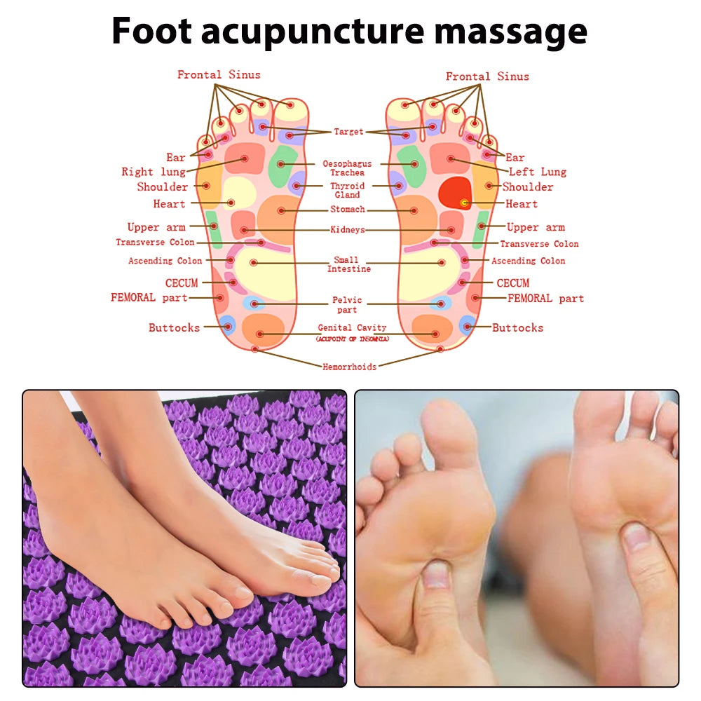 Acupressure Yoga Mat for Body  Massage and Fitness Pilates