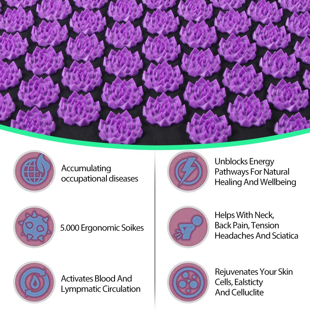 Acupressure Yoga Mat for Body  Massage and Fitness Pilates